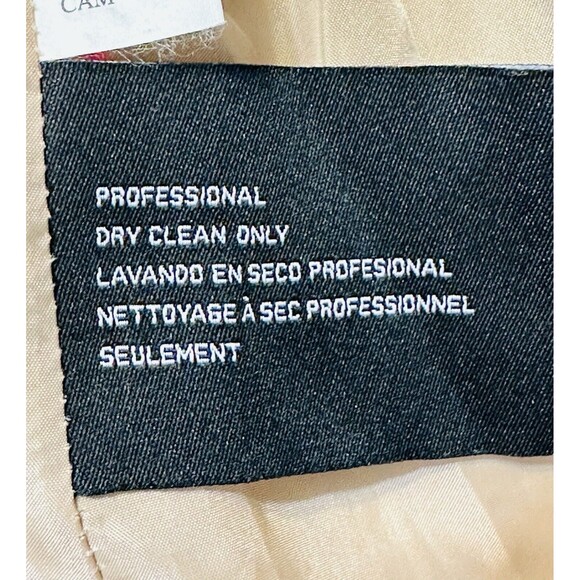 Nine West Women's Size 16 Beige Pea Coat Wool Blend Double Breasted Pockets - Picture 12 of 13